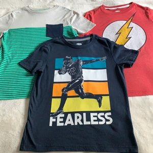 Boys 3 Old Navy T-shirts EUC 6/7 Blue Red Green Tops
